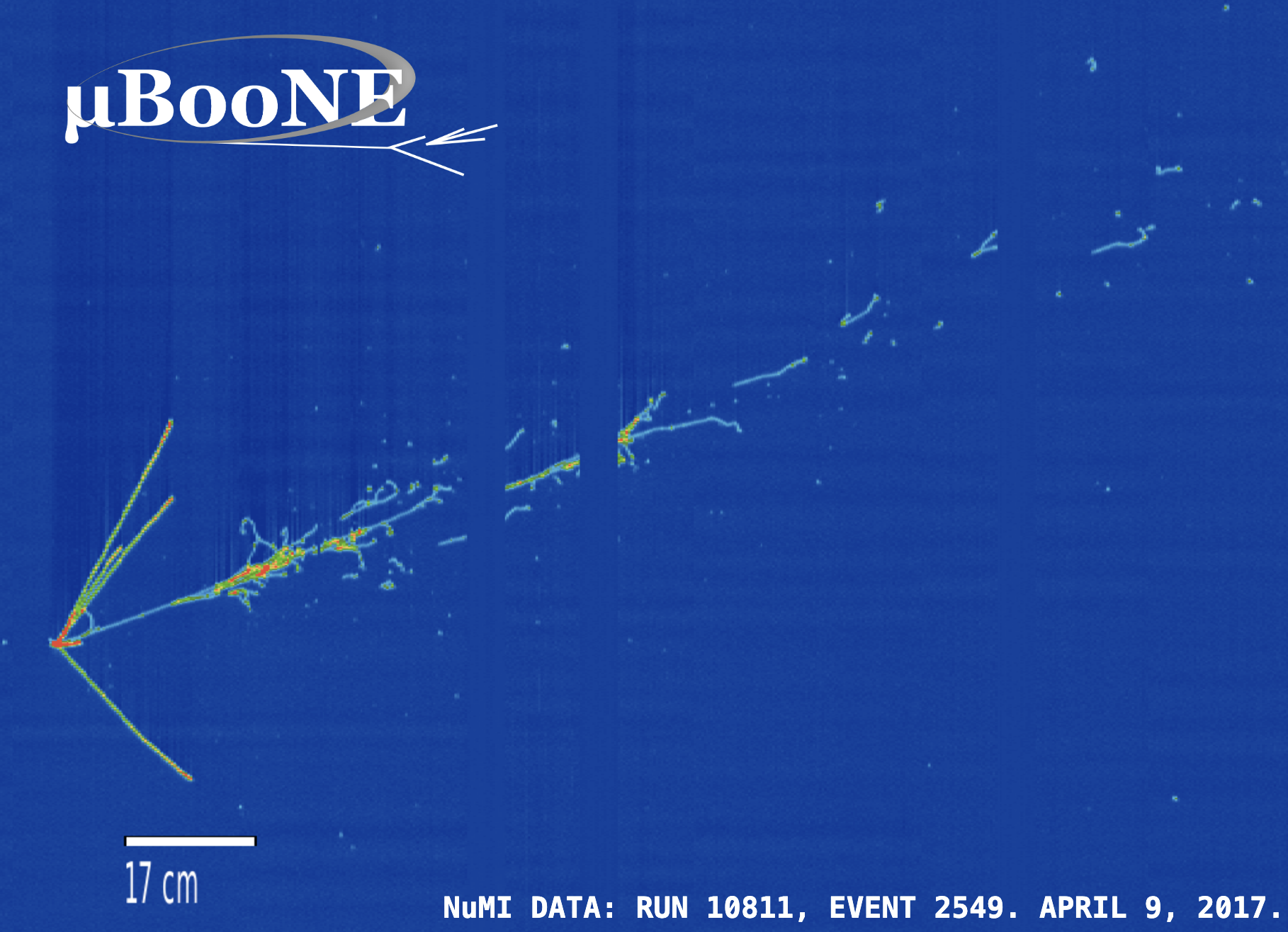 MicroBooNE electron neutrino candidate